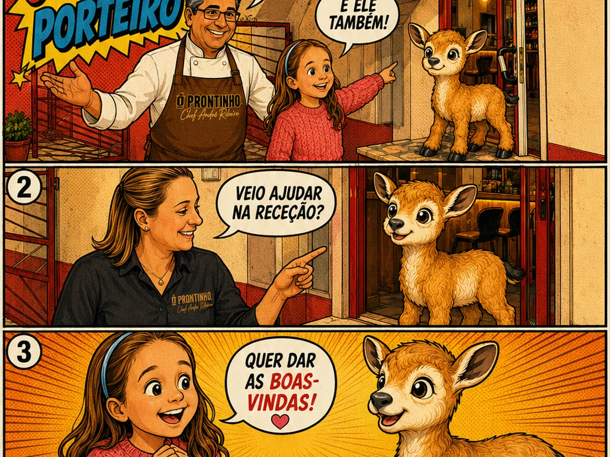 Capa da banda desenhada O Cabrito Porteiro do Restaurante