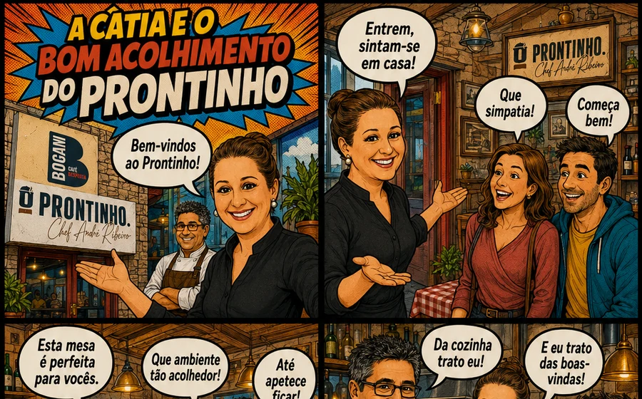 Capa da banda desenhada A Cátia e o Bom Acolhimento do Prontinho
